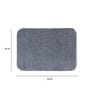 Grey Solid Polyester 28x20 Inches Anti Skid Bath Mat