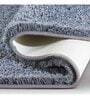 Grey Solid Polyester 28x20 Inches Anti Skid Bath Mat