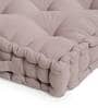 Grey Solid Cotton 16x16 Inches Floor Cushion