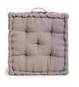 Grey Solid Cotton 20x20 Inches Floor Cushion