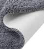 Grey Solid 100% Polyester 23.6x15.7 Inches AntiSkid Bath Mat