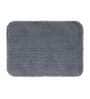 Grey Solid 100% Polyester 23.6x15.7 Inches AntiSkid Bath Mat