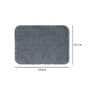 Grey Solid 100% Polyester 23.6x15.7 Inches AntiSkid Bath Mat