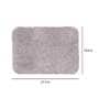 Grey Solid 100% Polyester 28x20 Inches AntiSkid Bath Mat