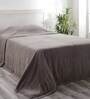 Grey Solid 110 TC Cotton Single Bed Cover