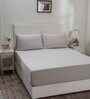 Grey Solid 144 TC 100% Cotton  Double Bedsheet with 2 Pillow Covers