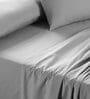 Grey Solid 144 TC 100% Cotton King Bedsheet with 2 Pillow Covers