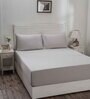Grey Solid 144 TC 100% Cotton Single Bedsheet with 1 Pillow Cover