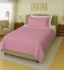 Grey Solid 144 TC Cotton 1 Single Bedhseet with 1 Pillow Cover