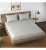 Grey Solid 144 TC Cotton King Sized Bedsheet Bedsheet 2 Pillow Shades Collection