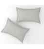 Grey Solid 144 TC Cotton King Sized Bedsheet Bedsheet 2 Pillow Shades Collection