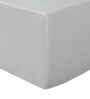 Grey Solid 200 TC 100% Cotton Queen Sized Fitted Bed Sheets with 2 Pillow Covers