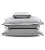 Grey Solid 200 TC 100% Cotton Queen Sized Fitted Bed Sheets with 2 Pillow Covers