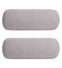 Grey Solid 200 TC Blended Jacquard 2 Bolster Covers