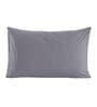 Grey Solid 200TC Cotton 20x30 Inches Pillow Covers (Set of 2)