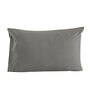 Grey Solid 200TC Cotton 20 x 30 Inches Pillow Covers (Set of 2)