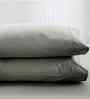 Grey Solid 200 TC Cotton Single Bed Fitted Sheet with 1 Pillow Cover 82 Collection