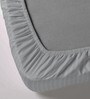 Grey Solid 210 TC 100% Cotton King Sized Fitted Bed Sheets with 2 Pillow Covers