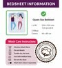 Grey Solid 210 TC Cotton Queen Sized Double Bedsheet with 2 Pillow Covers Satin Stripe 2024 Collection