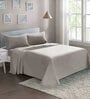Taupe Solid 220 TC Polyester Queen Sized Bed Sheets with 2 Pillow Covers