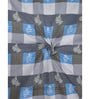 Grey Checkered 240 TC Cotton King Sized Bed Sheets with 2 Pillow Covers