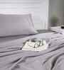 Grey Solid 300 TC Cotton Single Bed Sheet with 1 Pillow Cover 24 Collection