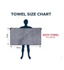 Grey Solid 400 GSM Microfiber Bath Towel