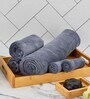 Grey Solid 400 GSM Microfiber Towel Set