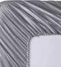Grey Solid 400 TC Satin Queen Fitted Bedsheet with 2 Satin Pillow covers