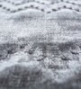 Grey Solid Bamboo Silk 6 ft X 9 ft Hand Woven Carpet