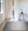Grey Solid Blended Linen 3 ft x 5 ft Machine Made Carpet
