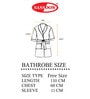 Grey Solid Caldezonia Microfiber Women Bath Robe With Slippers