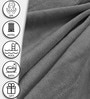 Grey Solid Caldezonia Microfiber Women Bath Robe With Slippers