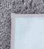 Grey Solid Cotton AntiSkid Bathmat