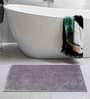 Grey Solid Cotton AntiSkid Bathmat