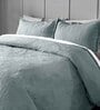 Grey Solid GSM 300 Pure Cotton King Size Bedcover With 2 Pillow Covers