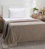 Grey Solid GSM 320 Cotton Single Bed Cover