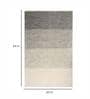 Grey Cotton Hand Woven 5 X 7 Feet Dhurrie