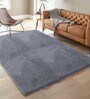 Grey Solid Microfiber 3 X 5 Feet Tufted Carpet