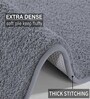 Grey Solid Microfiber 3 X 5 Feet Tufted Carpet