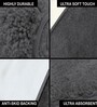 Grey Solid Microfiber 3 X 5 Feet Tufted Carpet