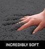 Grey Solid Microfiber 6 X 7 Feet Tufted Carpet