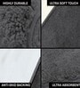 Grey Solid Microfiber 6 X 7 Feet Tufted Carpet