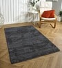 Grey Solid Microfiber 6 X 7 Feet Tufted Carpet