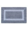 Grey Geometric MicroFibre 14x10 Inches Antiskid Bath Mats
