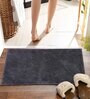 Grey Solid MicroFibre 14x10 Inches Antiskid Bath Mats