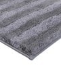 Grey Striped MicroFibre 14x10 Inches Antiskid Bath Mats
