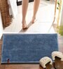 Grey Solid MicroFibre 14x10 Inches Antiskid Bath Mats