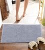 Grey Solid MicroFibre 15x10 Inches Antiskid Bath Mats