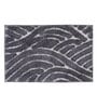 Grey Striped MicroFibre 15x10 Inches Antiskid Bath Mats
